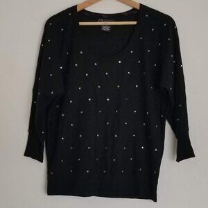 C by Bloomingdales Cashmere Silk Black Sweater Sm